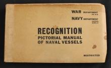 WW2 Dated "Recognition Pictoral Manual of Naval Vessels"  (CRK)
