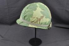 Vietnam Era M1 Helmet with Mitchell Patter Reversible Cover (RGS)