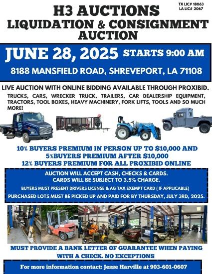Equipment Consignment and Liquidation Auction