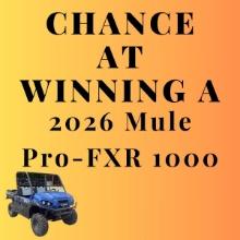 Entry for chance to win side by side