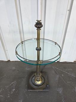 Vintage Floor Lamp Light with Glass Table