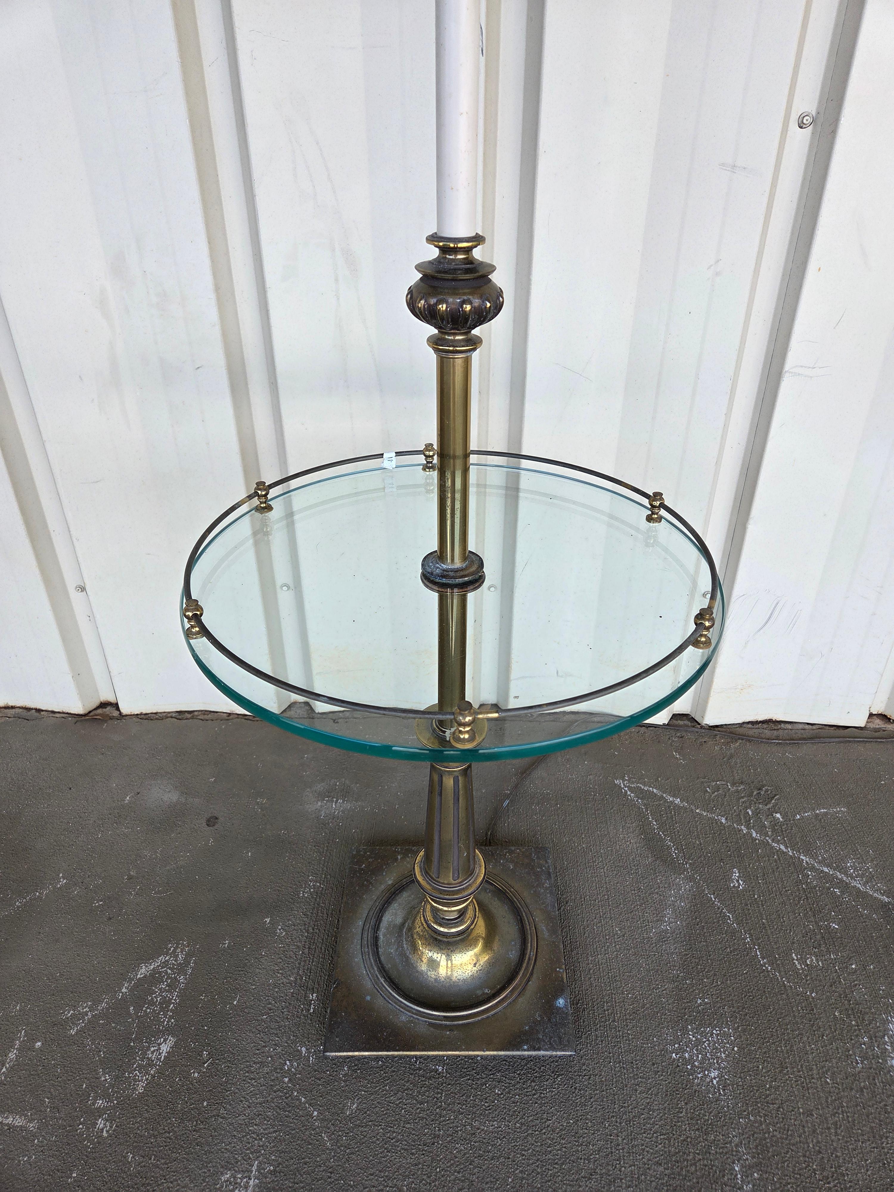 Vintage Floor Lamp Light with Glass Table