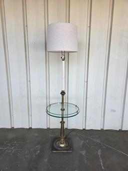 Vintage Floor Lamp Light with Glass Table