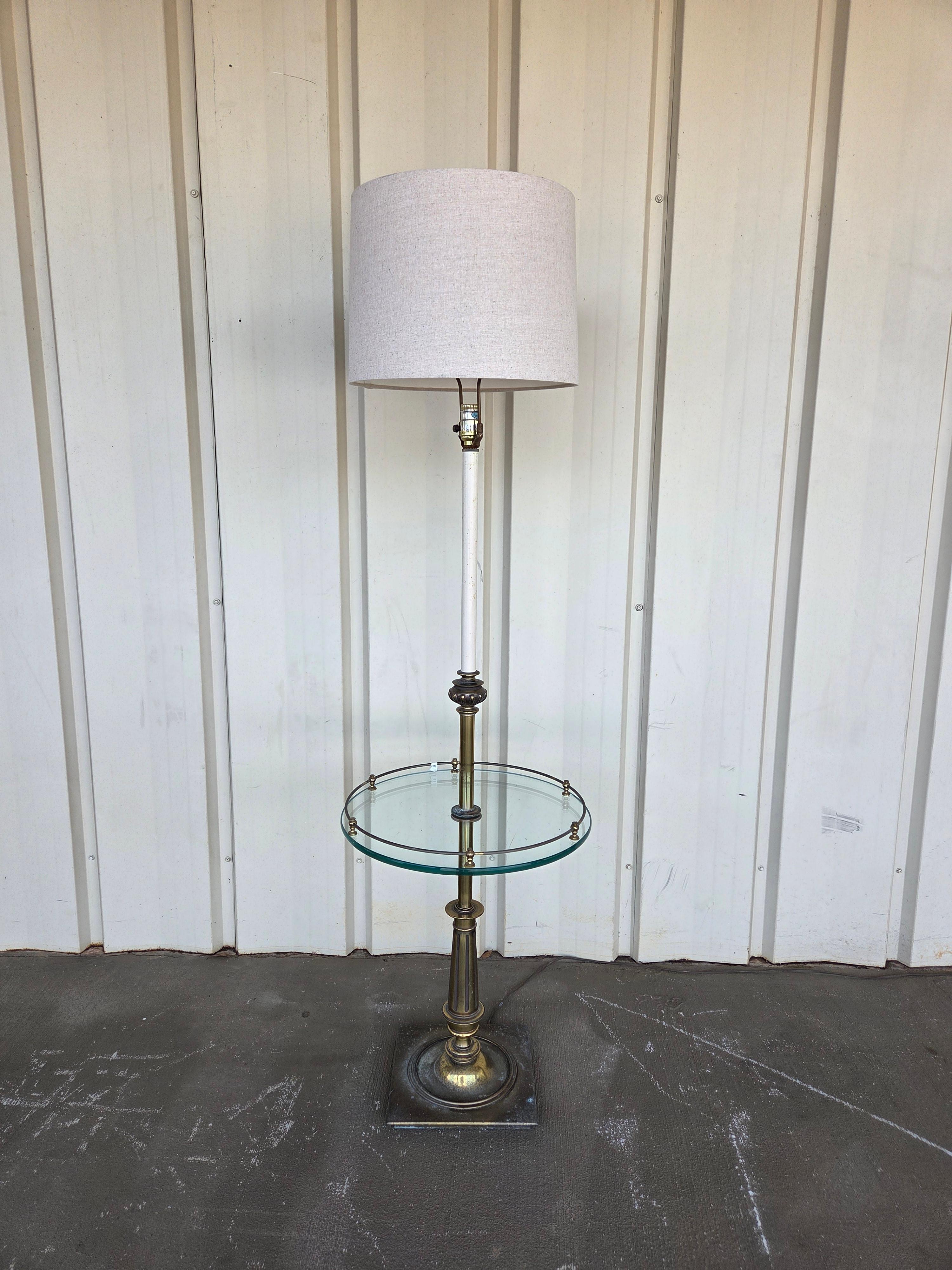 Vintage Floor Lamp Light with Glass Table