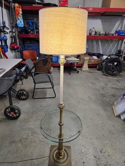 Vintage Floor Lamp Light with Glass Table