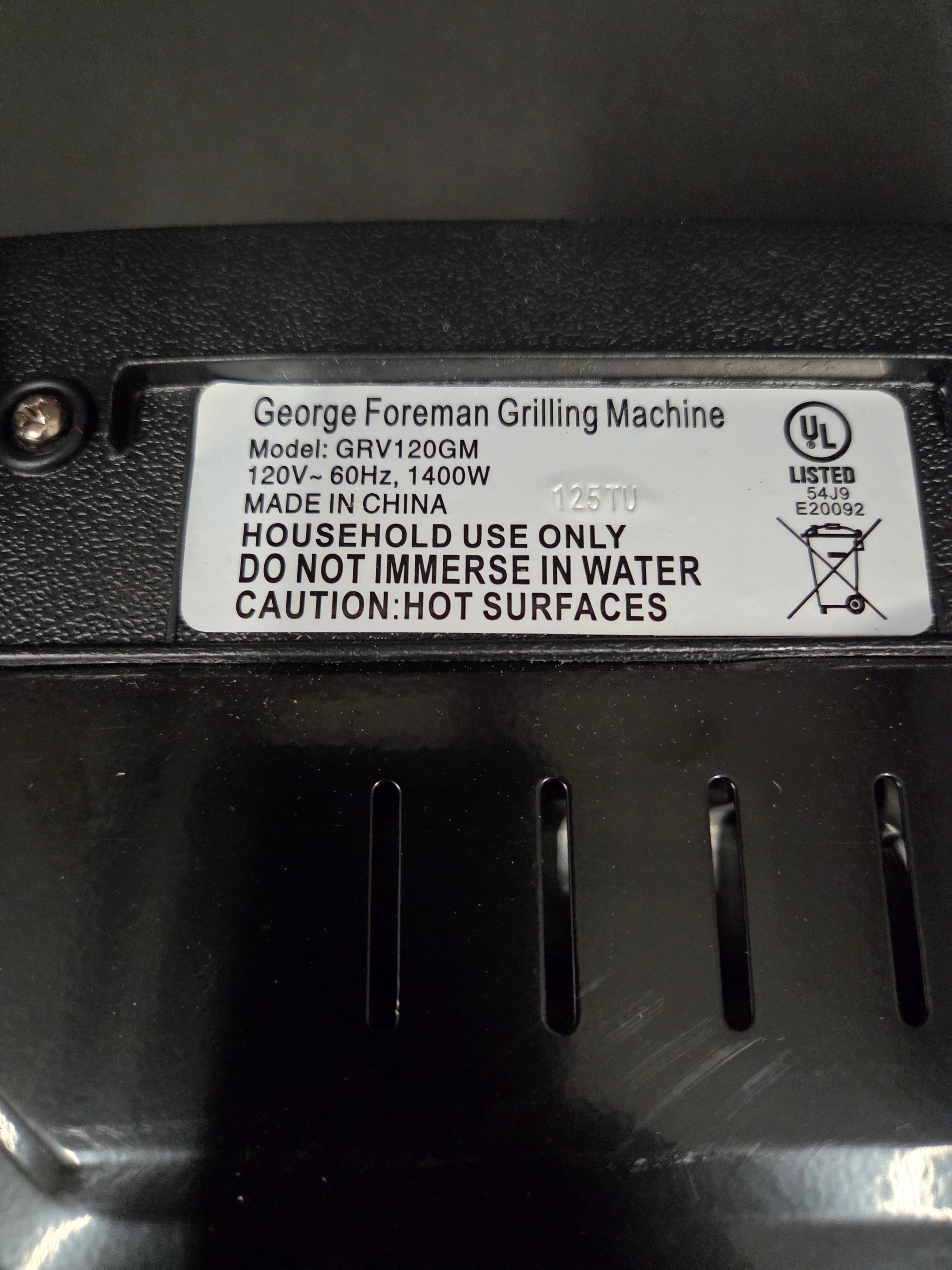 George Foreman Grilling Machine Electric
