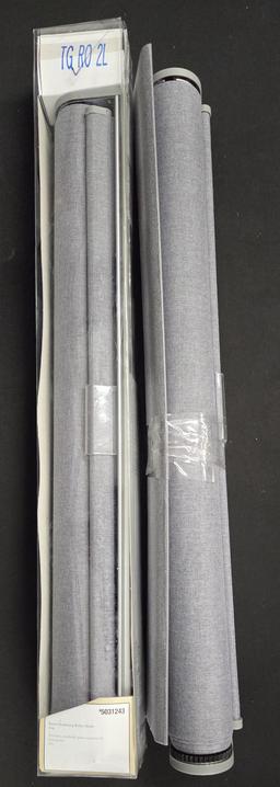 Allen + Roth 23-Inches x 72-Inches Gray Room Darkening Cordless Roller shade New