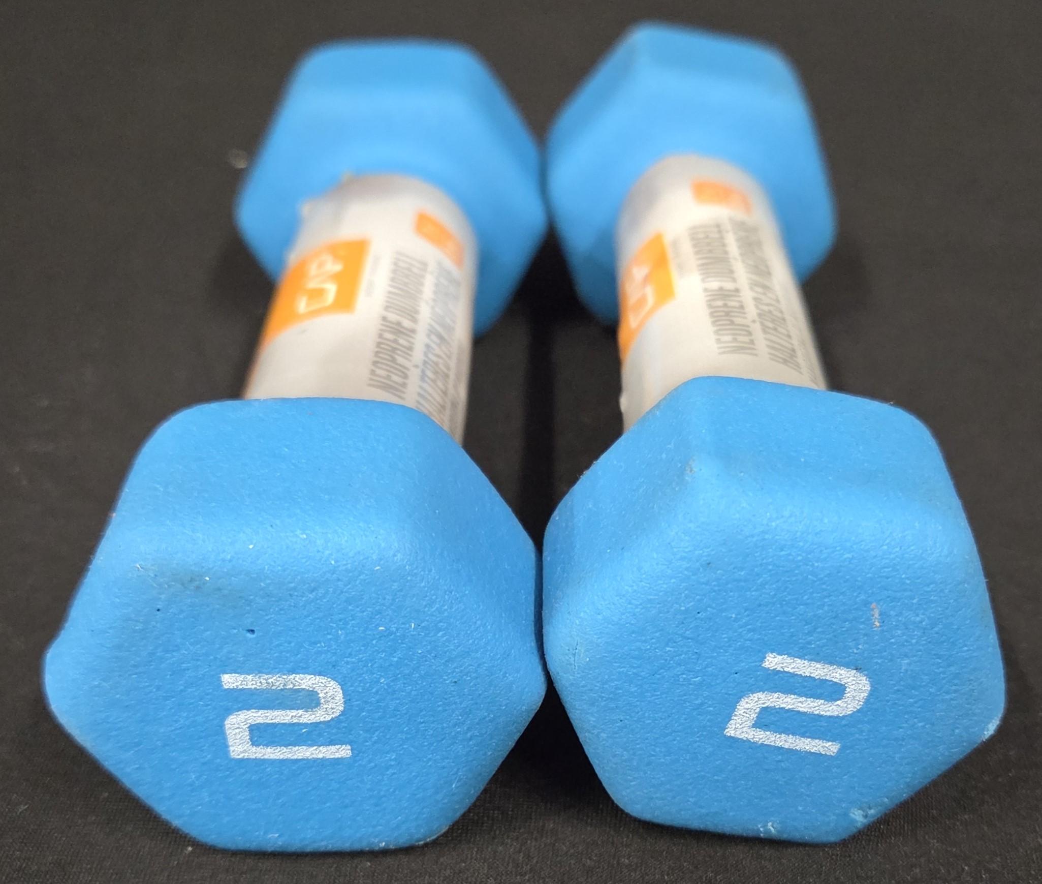 Lot of 2 2 LB Pound Neoprene Covered Hand Dumbells
