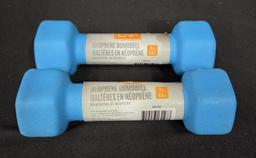 Lot of 2 2 LB Pound Neoprene Covered Hand Dumbells