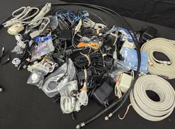 Huge Lot of Power Cables, Cord, Ethernet, USB, Coax