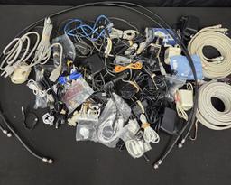 Huge Lot of Power Cables, Cord, Ethernet, USB, Coax