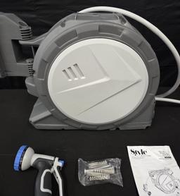 Wall Mounted Retractable Hose Reel 100' Feet Foot With Nozzle Style Selections