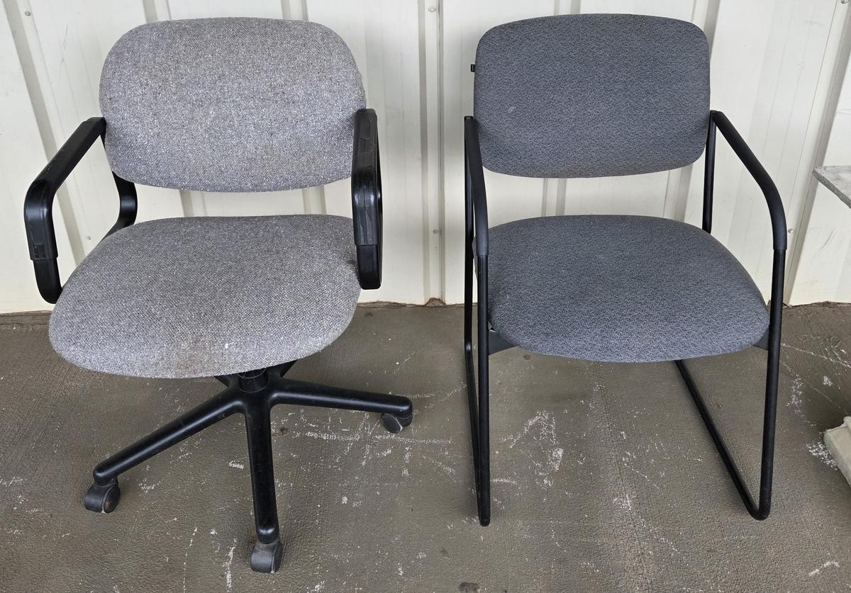 Lot of 2 Desk Office or Waiting Chairs