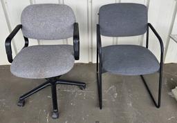 Lot of 2 Desk Office or Waiting Chairs