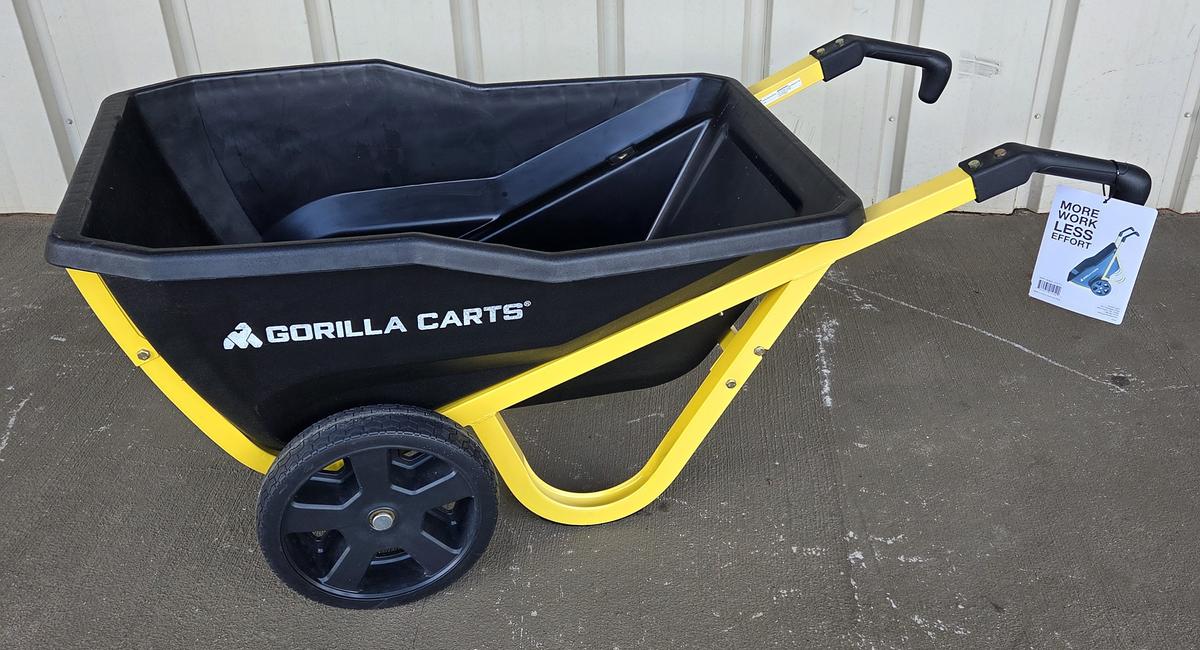 Gorilla Cart Evolution Yard Cart 7 CU. FT Easy Dump Flat Free Wheels