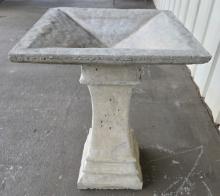 Concrete Bird Bath 24.5" Tall and 18" x 18" Wide
