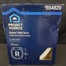 Project Source Rould Toilet Seat White Finish