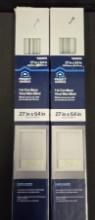 Lot of 2 Project Source 1 Inch Cordless Vinyl Mini Blinds 27x64