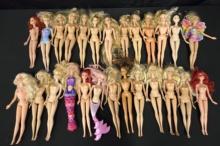 Lot 26 Barbies Barbie Dolls Mostly Naked Nude