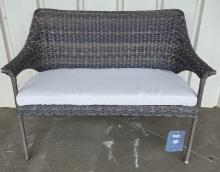 Outdoor Wicker Loveseat with Cushion Like New Style Selections Lola