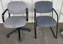 Lot of 2 Desk Office or Waiting Chairs