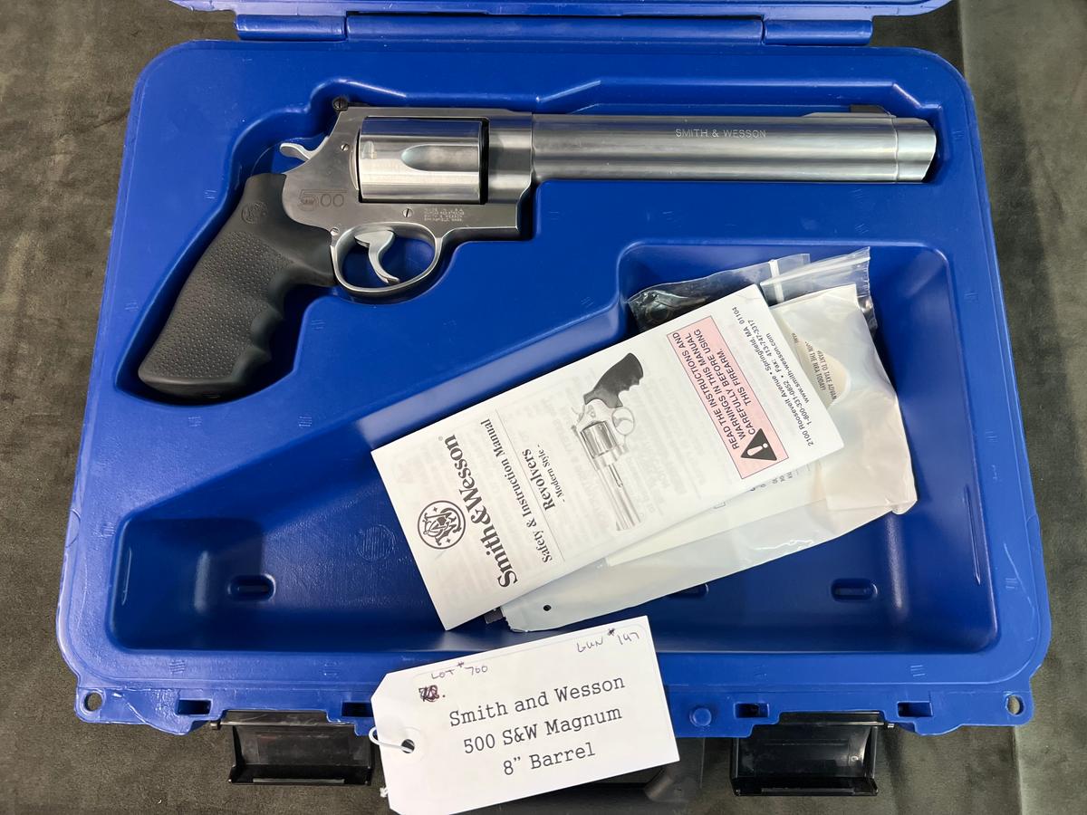 SMITH & WESSON 500 S&W MAGNUM, 8" BARRELL