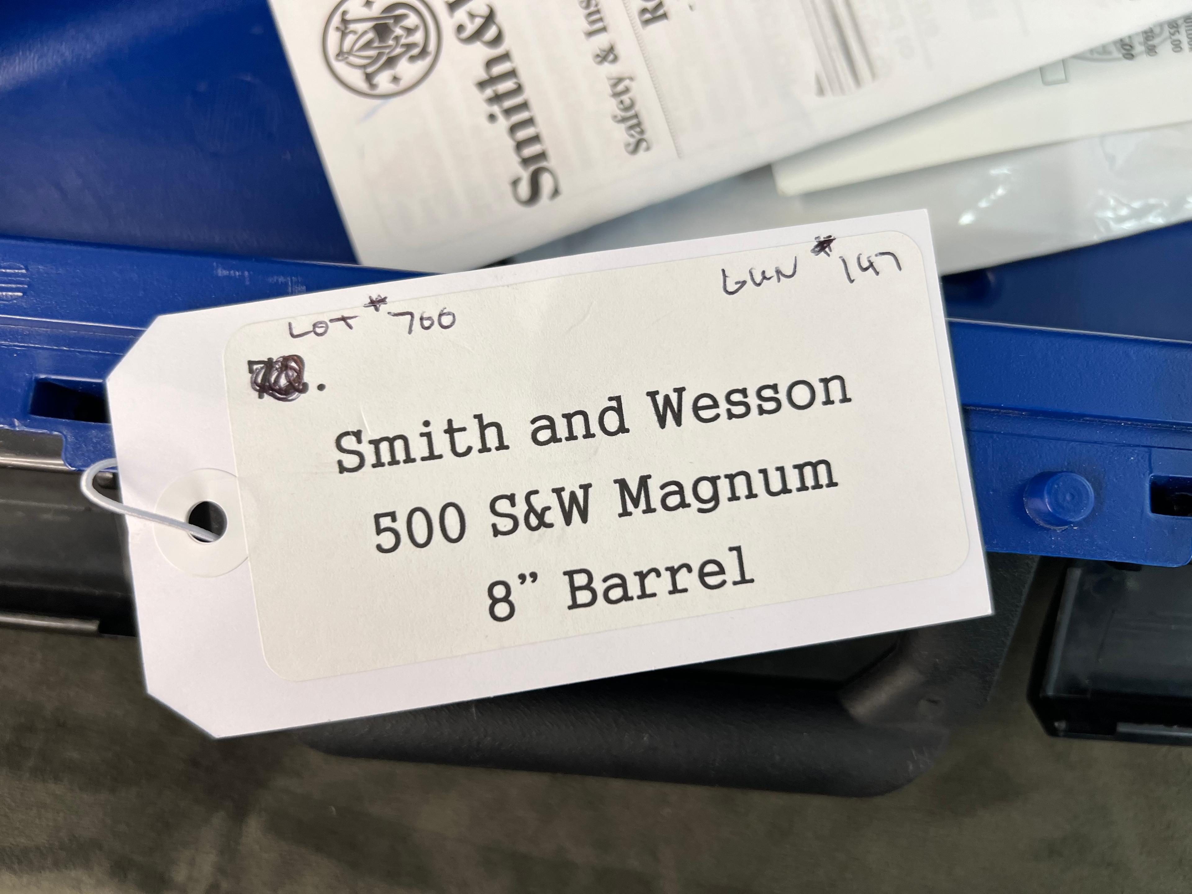 SMITH & WESSON 500 S&W MAGNUM, 8" BARRELL