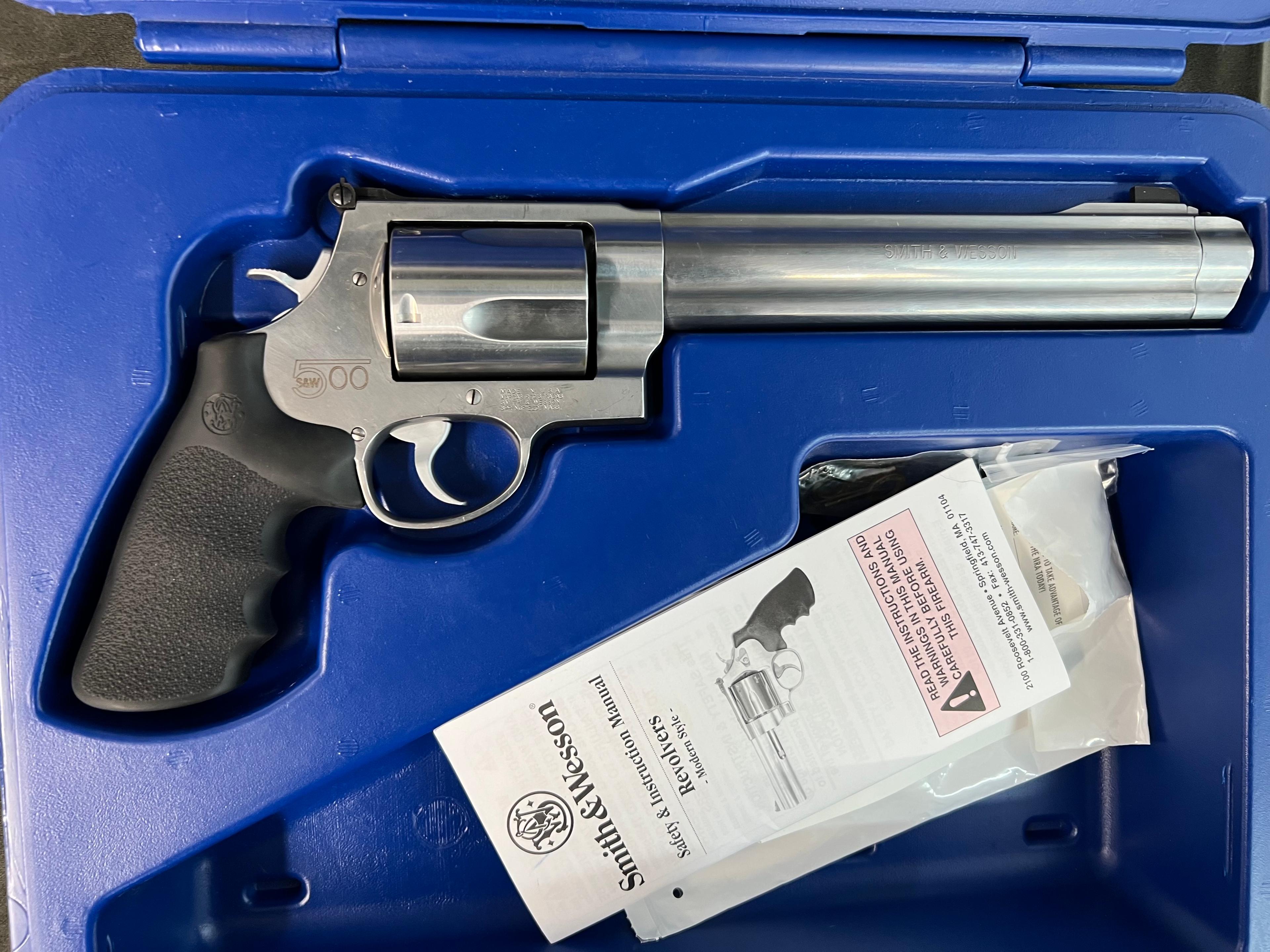 SMITH & WESSON 500 S&W MAGNUM, 8" BARRELL