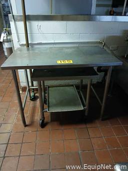 Lot of Two Steel Kitchen Tables