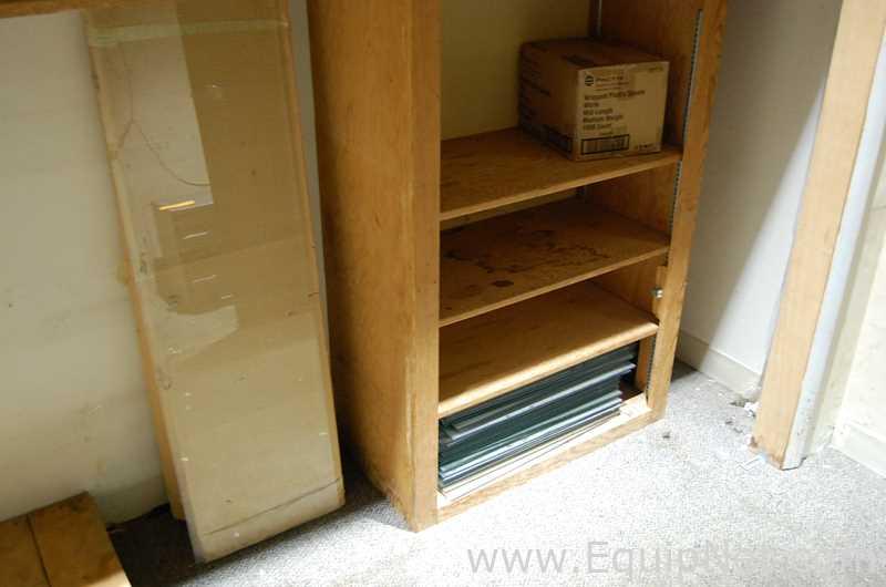 Lot of Lounge Area Light Fixtures, Round Tables, Chairs and cabinets