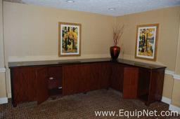 Lot of Two Hallway Cabinets and Two Artwork Pieces