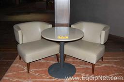 Lot of One Table and Two Chairs