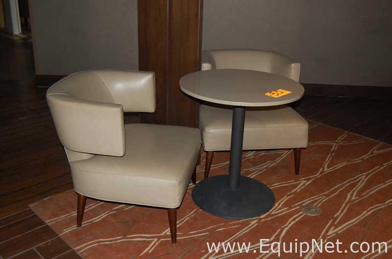 Lot of One Table and Two Chairs