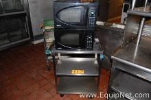 Lot of Two Sanyo Microwaves wit Cart