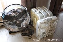 Lot of 6 Fans Lasko, Honeywell and Central Machinery