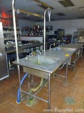 Steel Dual Sink Wash Station