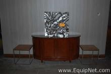 Wooden Cabinet with Art Piece