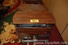Lot of Two Room Service Tables and Four Food Coolers