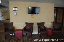 Lot of Waiting Area Elements, Five Chairs, Two Footrests and One LG TV