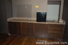 Coffee Station Counter with Mini Fridge
