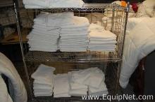 Lot of Laundry Racks, Hoppers, Cleaning Cart and Table