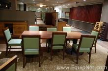 Lot of One Table and Eight Chairs