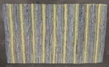 84" x 53" Farmhouse Rectangular Blue/Green Rag Rug