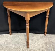Half Moon Cherry Table with Scrolled Legs