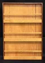 Walnut/Oak 3-Shelf Magazine Shelving Unit