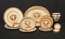 Rare Syracuse Western Ware:  Large Oval Platter and 2 of Each Asst'd Plates & Dishes