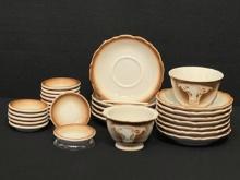 Rare Syracuse Western Ware:  Butter Dishes, Custard Dishes, Saucers & Scallopped Edge Custard Dis...