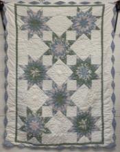 Handmade Quilt with Soft Pastel Florals