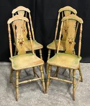 Vintage Richardson Co. Kitchen Table with One Leaf & 4 Chairs
