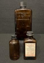 Watkins Vintage Amber Glass Bottles